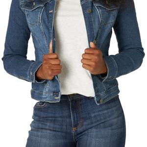 Veste en jean couleur bonbon lavée courte à la mode pour femmes Logo et design personnalisés avec matériau de remplissage en coton - Product Image 5