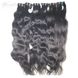 Cabello Humano Virgen Natural Ondulado 100% Mayorista Sin Procesar de Donante Único Indio, Cabello de Templo No Remy con Doble Trama a Máquina - Product Image 6