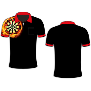 Uniforme bon marché, séchage rapide personnalisé, sublimation, vêtements de sport professionnels pour hommes, chemises à fléchettes en polyester - Product Image 3