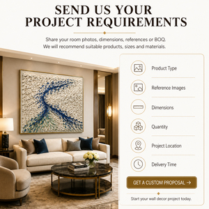 Sandstone Wall Art Oceanic Flow Original Handmade Painting Still Life Soft Neutral Commercial Project Home Decor OEM Custom - Product Image 6