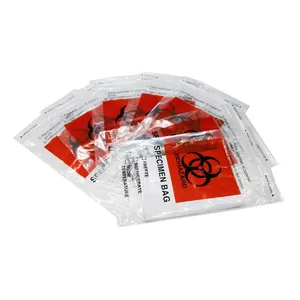 Nhà máy y tế nhựa Biohazard mẫu túi ziplock phòng thí nghiệm mẫu túi trong suốt