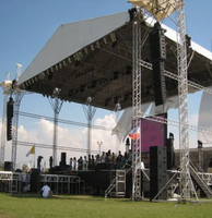 Estructura de Techo Móvil de Aluminio y Plataforma de Escenario con Iluminación