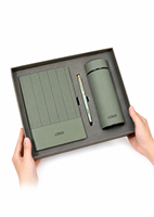 Ensemble cadeau de carnet en cuir PU A5 avec logo personnalisé, stylo brodé, journal d'affaires promotionnel pour entreprises, personnalisation