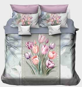 <b>King</b> <b>Size</b> Polyester/Organic Cotton 200TC All-Season Customized Printed Bedding Sets Pillowcases Modern Design for Home Hotel Use - Product Image 6