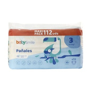 Couches BabySmile Taille 3 (4-9 kg) 112 unités - Product Image 1
