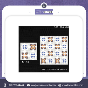 กระเบื้องปูพื้นแบบโมร็อกโกดิจิตอลที่ทันสมัยขนาด30x30ซม. คุณภาพสูงพื้นกลางแจ้งและในร่มมีหลายรูปแบบให้เลือก - Product Image 6