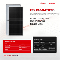 Panneau solaire Longi LR7 72HVHF 655W Hi MO X10 Guardian, module PV monofacial anti-poussière de type N HPBC 2.0 pour tuiles en acier coloré C I