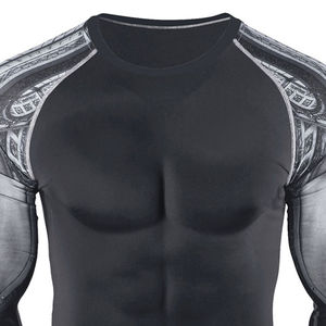 Vêtements de gymnastique MMA Rash Guard à manches longues imprimés par sublimation pour hommes vêtements confortables prix d'usine personnalisation à bas prix - Product Image 4