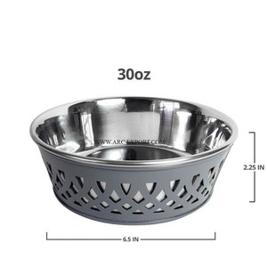 Comedero y Bebedero para Perros de Acero Inoxidable Plateado Hecho a Mano, Comedero Elevado para Mascotas, Tazones de Metal Ajustables para Perros - Product Image 5