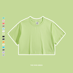 Top corto personalizado para mujer para el verano, Camiseta corta rentable para mujer, Top corto de manga corta de gran tamaño, camiseta para mujer 2025 - Product Image 6