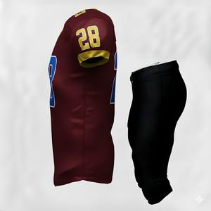 Uniforme de Fútbol Americano Personalizado, Transpirable, Manga Corta, 100% Poliéster, Unisex, Precio Económico - Product Image 4