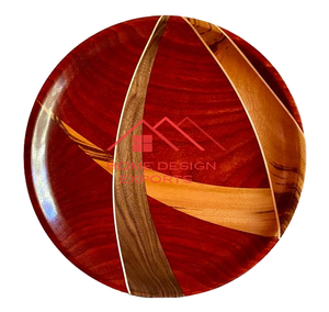 Maison Hôtel Cuisine Utiliser Bois Naturel Poli Fini Mangue Assiette En Bois Vente Chaude De Luxe Design Plateau De Service En Bois - Product Image 5