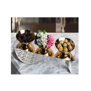 Set Of 2 Different Sizes <b>Sweets</b> <b>Jars</b> For Home Hotel Usage Metal And <b>Glass</b> <b>Sweets</b> Dry Fruit <b>Jars</b> For Sale - Product Image 2