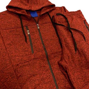 2024 personnalisé 100% coton hommes survêtements haute qualité polaire vêtements de sport pour l'entraînement et le jogging décontracté fermeture éclair deux pièces ensembles - Product Image 5