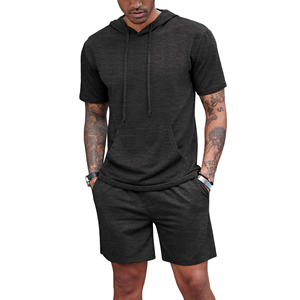 2025 Winter Men Football Tracksuit Shorts Sleeve Hoodies Sets Running Sports Training Suits Streetwear 2Pcs Jogger Set - Product Image 1