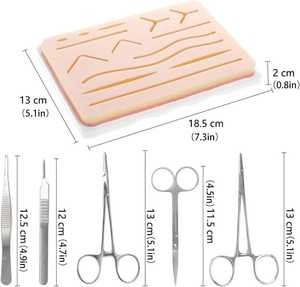 Kit de práctica de sutura para estudiantes de enfermería veterinaria Kits de puntadas quirúrgicas Kit de sutura Medic Acero inoxidable ISO 13485 CE - Product Image 4