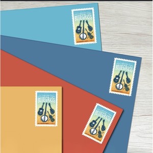 Sello de Goma Autoentintable Vintage, Sello Flash para Oficina, Diseño Bluegrass Forever - Product Image 3
