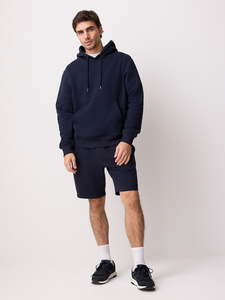 Sweat-shirts décontractés ajustés pour hommes, à manches longues, en tissu polaire respirant, confortables et chauds, de couleur noire - Product Image 2