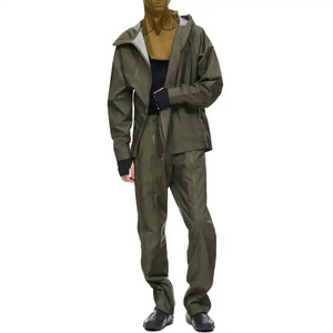 Chaqueta de exterior impermeable para hombre, cortavientos de secado rápido, chaquetas con capucha, color liso, de gran tamaño, estilo callejero, ropa de invierno - Product Image 6