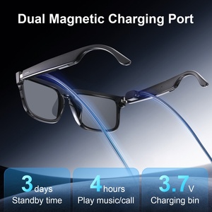 Lunettes Intelligentes GL2 V5.5 Étanche IPX5 Traduction IA Musique Appels Autonomie 30h Noir - Product Image 1