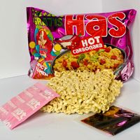 Mie Instan Gandum Pedas HAS DEM Kulpin Hot Carbonara 120g, 18% Lemak, Rasa Krim & Pedas, Masak Cepat Siap dalam 5 Menit