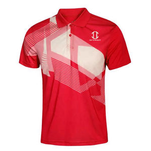 เสื้อกอล์ฟผู้ชายคุณภาพสูง ผ้าฝ้ายถัก 100% ยืดหยุ่น ระบายอากาศได้ดี พิมพ์ลาย รับผลิตตามแบบ OEM - Product Image 6