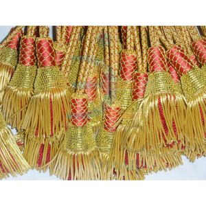 Factory Tassel Cord Sword Knot in <b>Red</b> & Gold Color Fringe for Higher Ranks Sword Hilt Decoration Parade & Sword Accessory - Product Image 3