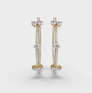 Luxurious Diamond Chandelier <b>Earring</b> Statement Jewelry for Gala Night & Red Carpet Glamour Available at Bulk Quantity from India - Product Image 3