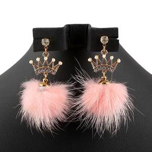 Pendientes de piel para mujer - Rosa - Product Image 1