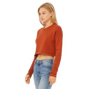 Bella Canvas 7503 FEMMES CROPPED CREW FLEECE sweat-shirt personnalisé imprimé lettre, sweats amples col rond pull respirant - Product Image 5