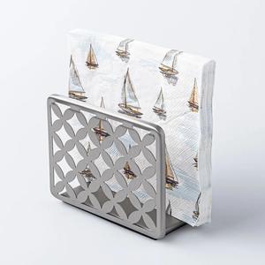 Servilletero Moderno con Diseño Recortado, Acero Inoxidable, Organizador de Mesa Elegante, Base Estable y Duradera, Fácil Acceso, Diseño Elegante - Product Image 3