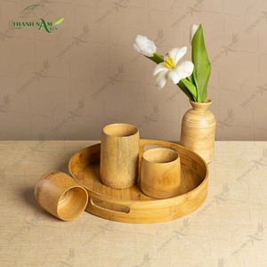 Plato Decorativo Hecho a Mano, Ligero, de Bambú Hilado, Ecológico, Sostenible, Duradero, Lacado, Personalizable, Apto para Lavavajillas y Microondas - Product Image 4