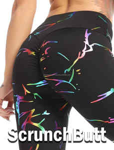 Pantalones de entrenamiento de Yoga para gimnasio de cintura media para mujer, mallas deportivas informales de secado rápido transpirables, mallas estampadas por sublimación - Product Image 3