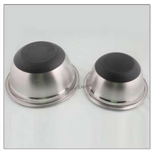 Ensaladera de 2 piezas de acero inoxidable ecológico pulido de alta resistencia para ensaladas, mezcla de alimentos, preparación disponible razonable - Product Image 1