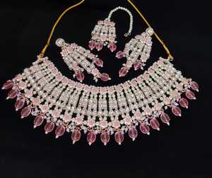 Indian Traditional Kundan Gold Plated Jewellery Set and Copper Necklace Set for Women and Girls Indian <b>Accessories</b> Jewlery Women - Product Image 1