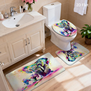 Custom Printed Bath <b>Mat</b> <b>Bathroom</b> Rug <b>Set</b> for <b>Bathroom</b> Non-Slip Shower Curtain Bath <b>Mat</b> - Product Image 4