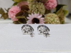 2 Ct Ct Round Cut Lab Grown Diamond Stud Push back Earrings Solid 14K <b>White</b> Gold Earrings New Year Gift For Women's - Product Image 3