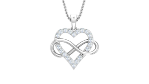 จี้เพชรทรงหัวใจอินฟินิตี้ ดีไซน์ทันสมัย ทอง 18K ประดับเพชรแท้ สวยหรู โรแมนติก เหมาะเป็นของขวัญวันเกิด - Product Image 5