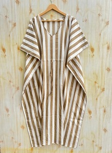 ชุดคลุมยาวใส่สบายสำหรับเจ้าสาวแบบ Caftan ลายขวางผ้าฝ้ายสไตล์วินเทจสำหรับเป็นของขวัญสำหรับเพื่อนเจ้าสาว - Product Image 6