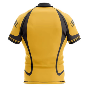 Người Đàn Ông Của Bền Ngắn Tay Áo Bóng Bầu Dục Jersey TBF-155 Nén Phù Hợp Thoáng Khí Căng Vải Màu Vàng Màu Đen Vải In - Product Image 4