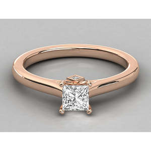 Bague solitaire en or 14 carats pour femmes avec diamant cultivé en laboratoire - Product Image 6