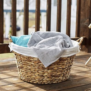 Water Hyacinth <b>Baskets</b> Storage <b>Wicker</b> <b>Basket</b> <b>With</b> <b>Handle</b> Organizer Customized Wholesale Storage Box Utility Cabinet <b>Basket</b> - Product Image 1