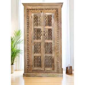 Armoire autoportante en bois traditionnel de qualité supérieure meubles de chambre à coucher blancs incurvés à la main verrouillable réglable extensible école - Product Image 1