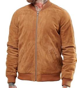 Chaqueta de Cuero Desgastado con Cuello Alto Personalizada OEM 2026, Chaqueta Vintage de Cuero Encerado de Oveja, Manga Larga, Corte Ajustado para Hombre - Product Image 6