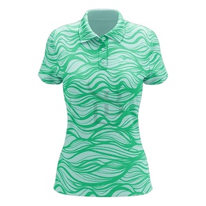 El Golf de sublimación de poliéster transpirable para mujer más vendido para polo al por mayor diseño impreso patrón sólido colección 2025 - Product Image 1