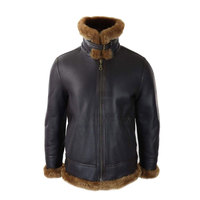 Veste en cuir shearling respirante et écologique pour homme, avec capuche, logo personnalisé sur le devant, qualité supérieure, best-seller, vente en gros