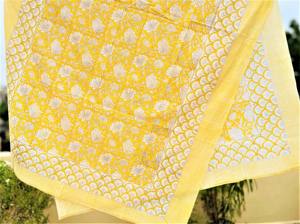 Pareo de Playa Ligero de Algodón 100% Puro con Estampado Floral Hecho a Mano en India, Ecológico, Talla Grande para Mujer, 1 Pieza - Product Image 5