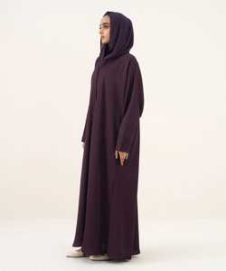 Abaya traditionnelle musulmane tendance, décontractée, modeste, unie, en laine et polyester mélangés, tricotée, longue, anti-froissement, faite à la main - Product Image 6