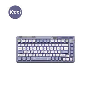 Hot selling KZ-ZI K75 Mechanical Multimedia Keys 2.4G Bluetooth wired 82keys with knob PBT keycap gateway structure RGB keyboard