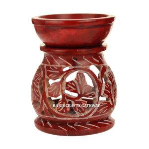 เตาน้ำมันหอมระเหยที่แกะสลักสบู่แฮนด์เมดเตาน้ำมันหอมระเหยขัดเงาดีไซน์หรูหราผู้ผลิตเองใช้สำหรับของขวัญและเพื่อการตกแต่ง - Product Image 1